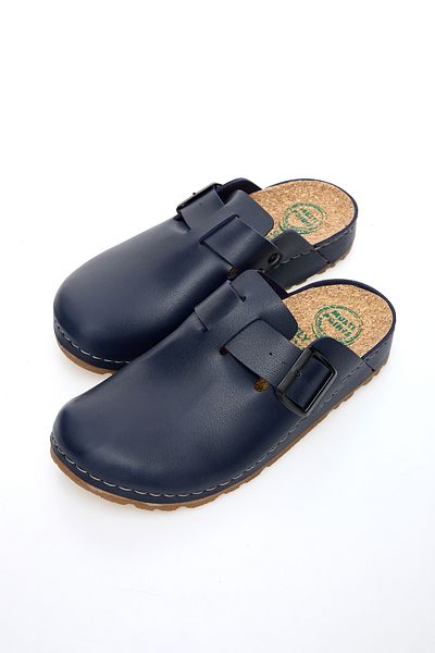 XJIM Unisex Navy Blue Buckle 7 Point Ανατομική Σόλα Άνετες Παντόφλες Sabo