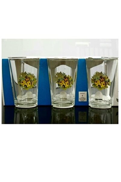 Paşabahçe 52052 Gülistan Sarı Alanya Su Bardağı 205 cc 6 Lı