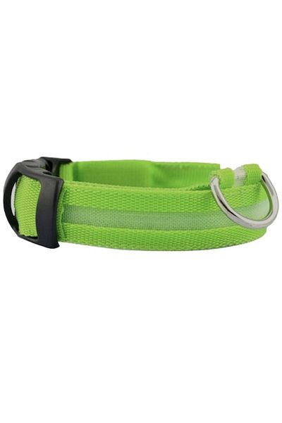 OEM LED Collar Happy Oliwe for Dogs – Adjustable, USB, Maximum Safety, Neon Green, Size S