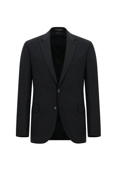 Abdullah Kiğılı Slim Fit Slim Fit Woolen Classic Striped Suit