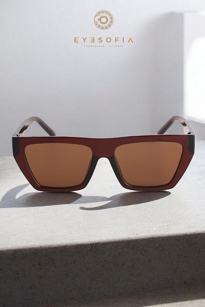 Eyesofia Pera Unisex Brown New Season Popular Sunglasses