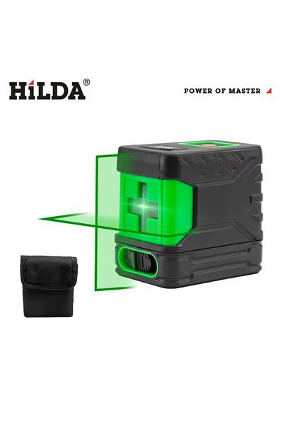 Hilda Set 10 Laser Level Meter 2-line Cross Green Level Laser Horizontal & Vertical Nivel Laser Self