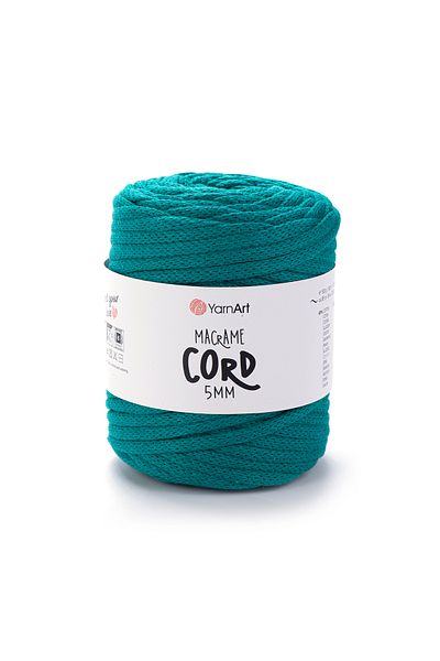 Yarnart Κορδόνι Macrame 5 mm - Μακραμέ Χειροποίητο Νήμα Πλεκτομηχανής Petrol Green-783