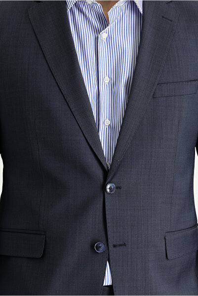 Kiğılı Slim Fit Dar Kesim Yünlü Klasik Takım Elbise