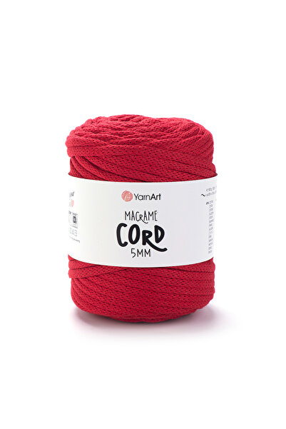 Yarnart Macrame Cord 5 Mm - Macrame Hand Knitting Rope Red-773