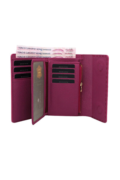 Meskanto Γυναικείο πορτοφόλι Mini Clarice από γνήσιο δέρμα