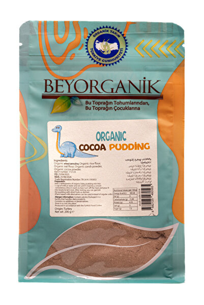 BEYORGANİK بودنغ الأطفال بالكاكاو العضوي (7 أشهر) 200 جرام (بودنغ بدون سكر) (مسحوق التمر العضوي (سكر)