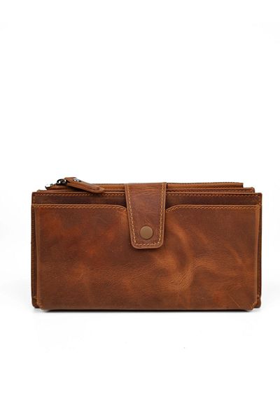 Meskanto Olivia Genuine Leather Long Women's Wallet with Phone Compartment