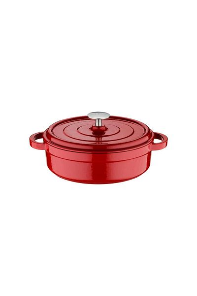 OLİKA Iron 28cm Cast Iron Short Pot Red