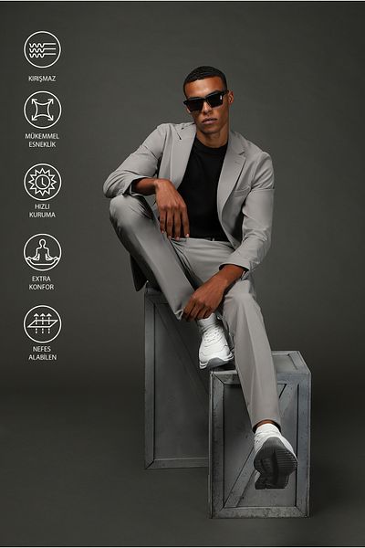 Kiğılı Techno-Line Super Slim Fit Extra Slim Fit Classic Suit