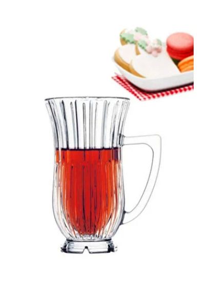 Paşabahçe 155cc 2-Piece Glamour Glass Mug with Handle - 68001