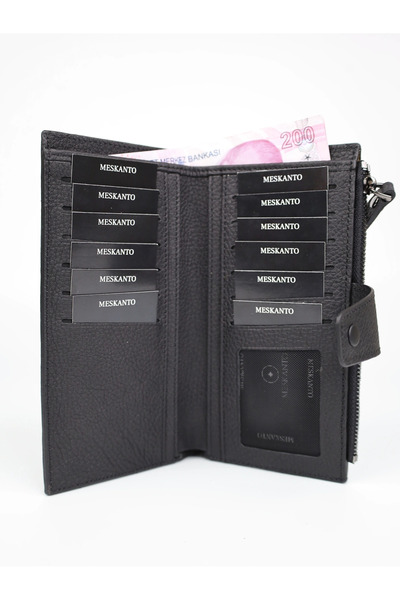 Meskanto Olivia Genuine Leather Long Women's Wallet with Phone Compartment