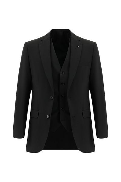 Abdullah Kiğılı Slim Fit Slim Fit Woolen Vest Suit