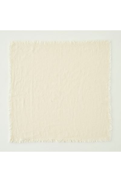 Bella Maison 100% Cotton Olive Tassel Napkin Cream (40X40 cm)