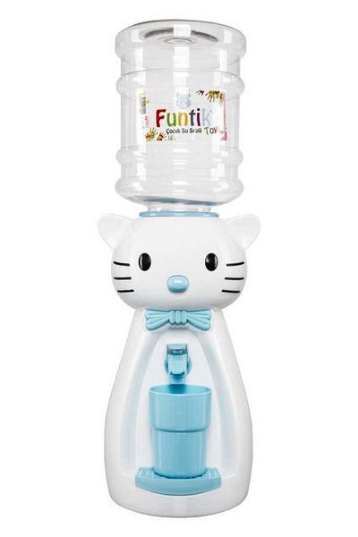 Funtik Leakproof Water Dispenser for Children with Cat Figure 1.9 Liter Large Size Cup 50 cm Montessori Mb