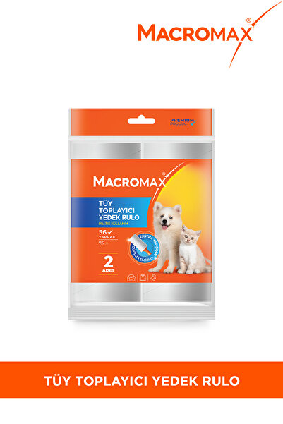 MACRO MAX Tüy Toplayıcı Yedek Rulo 2'li Paket (TOPLAM 112 YAPRAK)