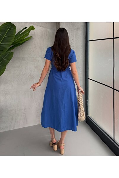 MitraMina Double Pocket Belted Bade Dress