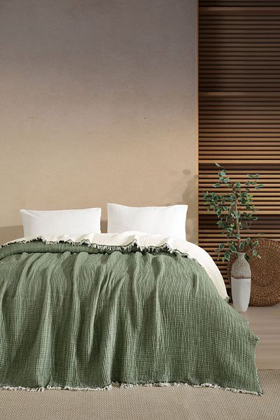 VAROL 5 Layer 100% Cotton Muslin Bedspread – 230X240 cm