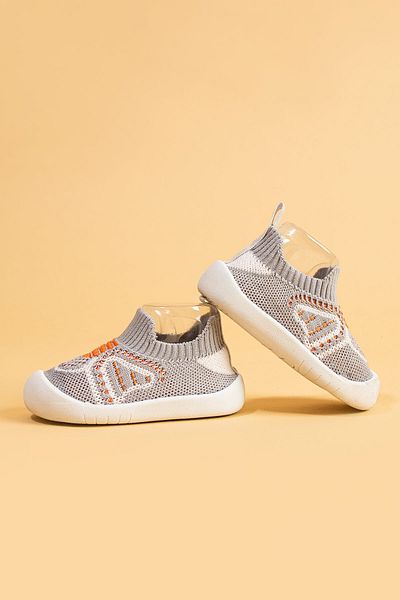 Mumenim Docol Kids Baby Flexible, Comfortable Orthopedic Sole Daily Gray First Step Shoes and Kids Sneaker