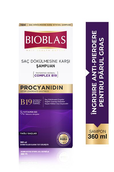 Bioblas Șampon cu procianidină (PENTRU PĂR GRAS) 360 ml