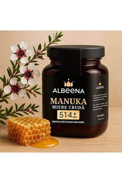 ALBEENA Raw Manuka Honey MGO 514+, Albeena, 200g, certified in New Zealand