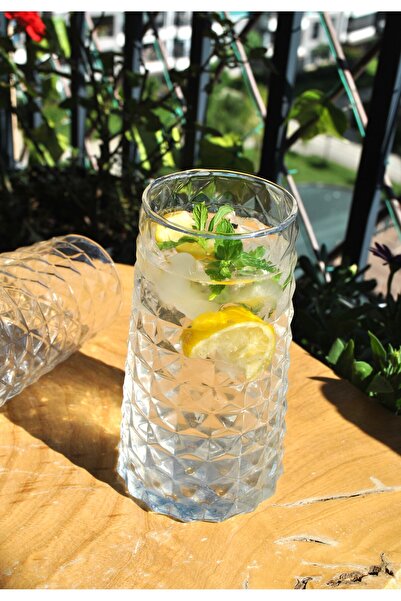 Qualitev 6'lı Cam Uzun Meşrubat Bardak Ayran / Kokteyl Sunum Bardağı 520 Cc 1...