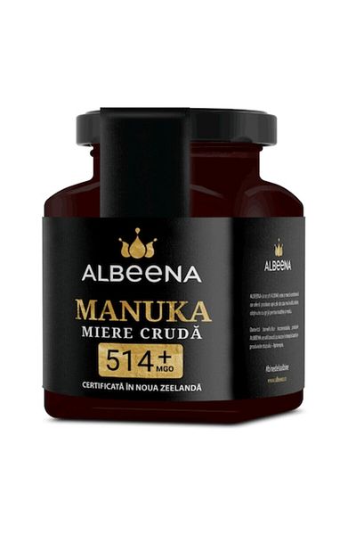 ALBEENA Raw Manuka Honey MGO 514+, Albeena, 200g, certified in New Zealand