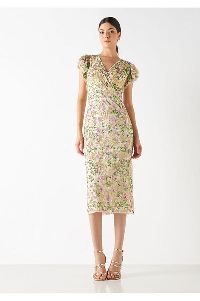 GATSBYLADY LONDON Enchanted Garden Embroidered Midi Dress
