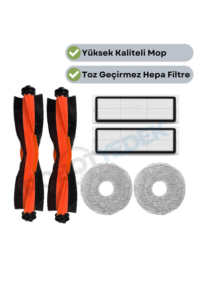 robotyedek Xiaomi S10+ (nu S10T) - Set de 6 piese compatibile de perii de sch...