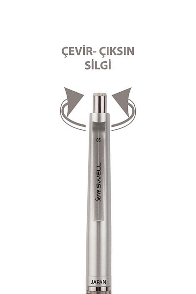 Serve Swell Mechanical Pencil Metallic Silver 0.7 mm