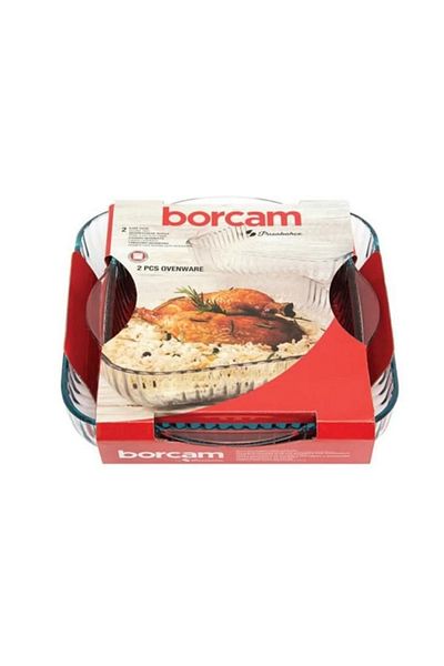 Paşabahçe 159166 Borcam Square 2 Piece Baking Tray