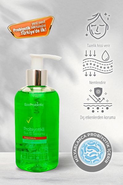 EcoProbiotic Probiotic Liquid Hand Soap - Protective Child-Friendly 250ml with Clean Drink