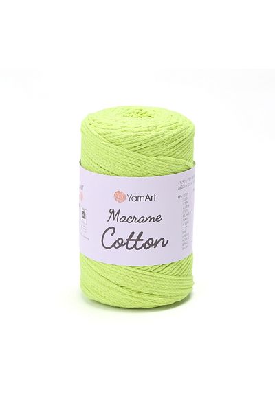 Yarnart Macrame Cotton - Μακραμέ Χειροποίητο Νήμα Πλεκτομηχανής Highlighter Yellow-801