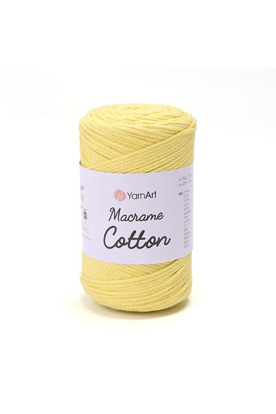 Yarnart Bumbac Macrame - Ață de tricotat manual Macrame Galben-754