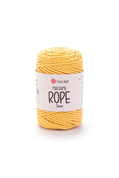 Yarnart Σχοινί Macrame 3 Mm - Μακραμέ Χειροποίητο Πλεκτό Σχοινί Μουστάρδα-764