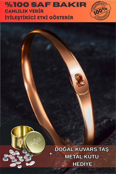 OSMANLI GÜMÜŞ Men's Women's Copper Bracelet - Lades Model Men's Women's Bracelet Bracelet