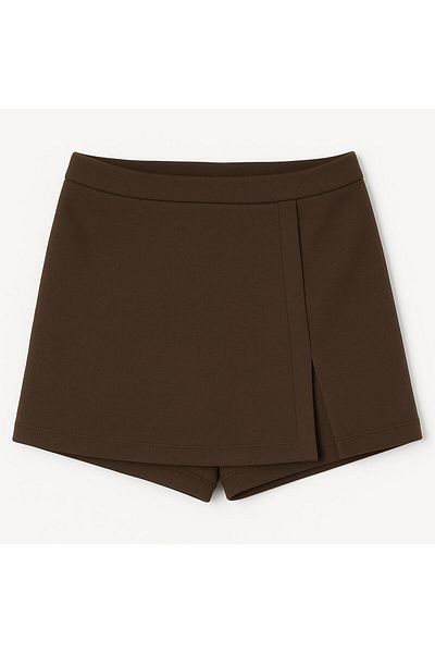 moda armanc 2-Piece Slit Mini Shorts Skirt