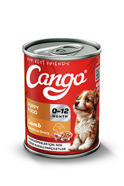 Cango Yavru Yaş Köpek Maması Kuzu Etli 415gr 12li