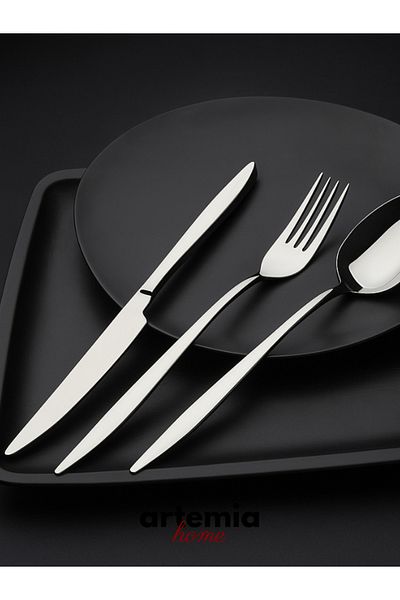DMR LİFE Gold Dine 72 Pieces |   Fork Spoon Knife Set |   Simple |   18/10 Stainless Steel