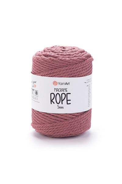 Yarnart Σχοινί Macrame 5 mm - Σχοινί Πλεκτομηχανής Μακραμέ Dusty Rose-792