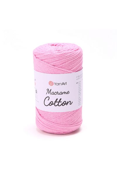 Yarnart Macrame Cotton - Μακραμέ Χειροποίητο Νήμα Πλεκτομηχανής Candy Pink-779