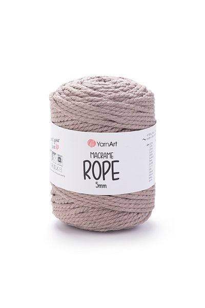 Yarnart Σχοινί Macrame 5 mm - Σχοινί Πλεκτομηχανής Μακραμέ Milk Coffee-768