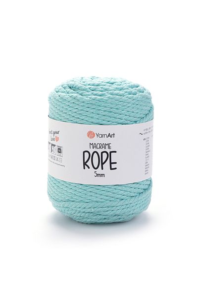 Yarnart Σχοινί Macrame 5 mm - Σχοινί Πλεκτομηχανής Μακραμέ Μέντα Πράσινο-775