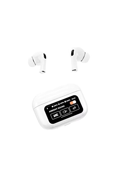 Genel Markalar Ekranlı Apple Tarzı Bluetoothlu Beyaz Kulaklık Türkçe