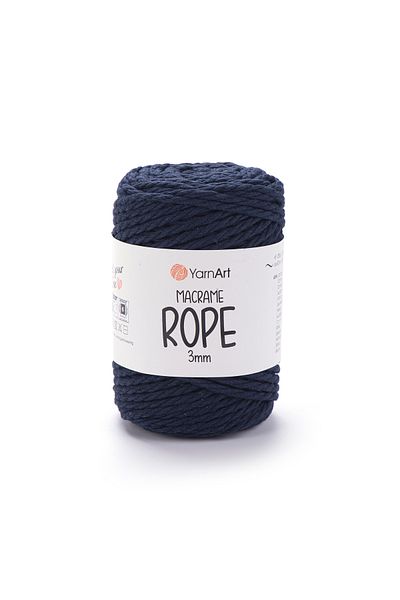 Yarnart Σχοινί Macrame 3 Mm - Σχοινί Πλεκτομηχανής Μακραμέ Navy Blue-784