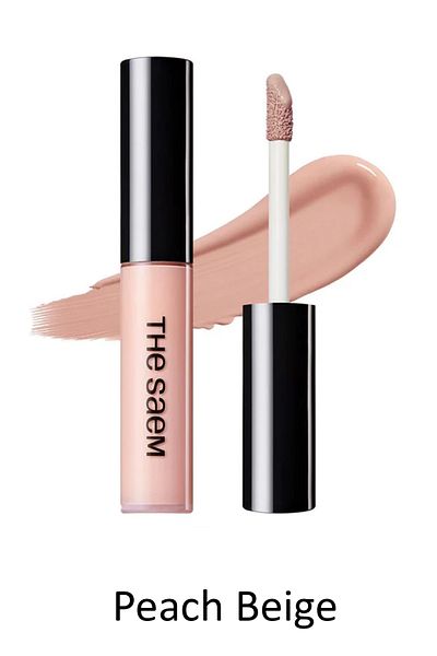 THE SAEM Perfection Type Concealer - Long Lasting, Liquid Concealer Cover, Peach Beige (Vi̇oni̇ne)