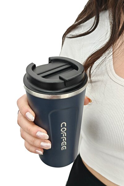 Weather Forecast 304 L Steel Vacuum Navy Blue 500 ml Coffee Hand Thermos Mug Cin399Lc