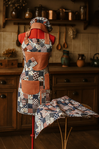 BYGGDESİGN Mutfak Önlük & Eldiven & Sapka & Ranır set