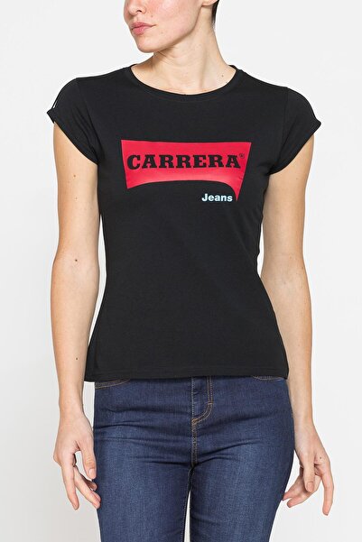 Carrera Jeans TRICOU DIN BUMBAC CU GÂT ROTUND ȘI IMPRIMARE CU LOGO-UL CARRERA