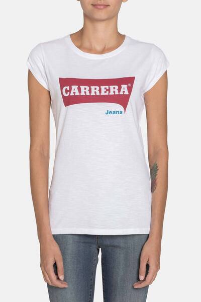 Carrera Jeans TRICOU CU GÂT ROTUND IMPRIMAT